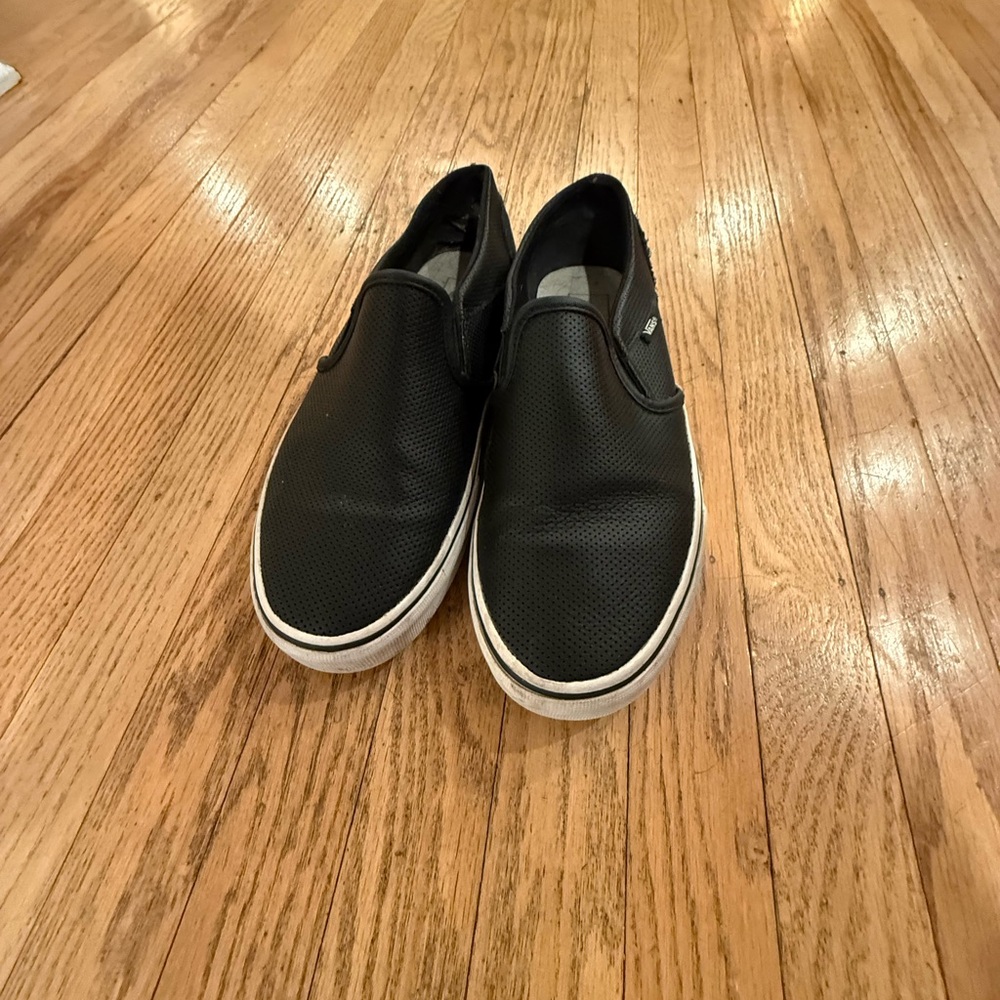 Vans Classic Slip-On Shoes – Black Perforated – Women’s Size 10